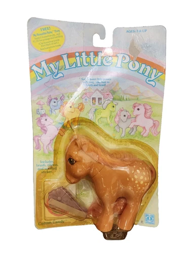 Vtg Cotton Candy My Little Pony G1 MOC NIB