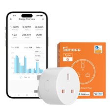 SONOFF S60ZB Smart Plug,13A Mini Zigbee Plug, Energy Monitoring,Timer & Schedule