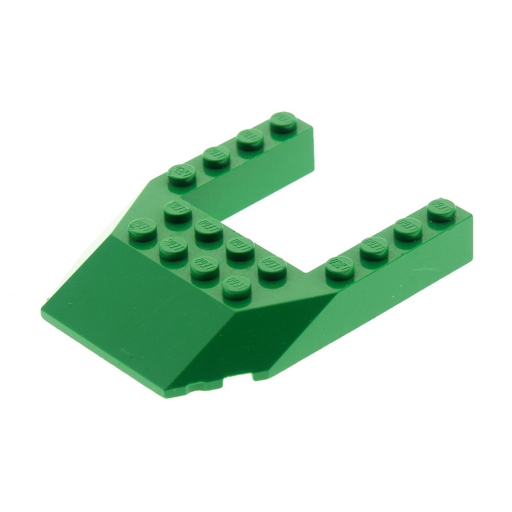 1x Lego Wedge Brick 6x8x1 Green Slope Front Train Tip Cockpit 7124 4129573 32084