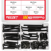 Schrauben M6 144 Pcs Sechskantschrauben Unterlegscheiben Federringe Und Muttern