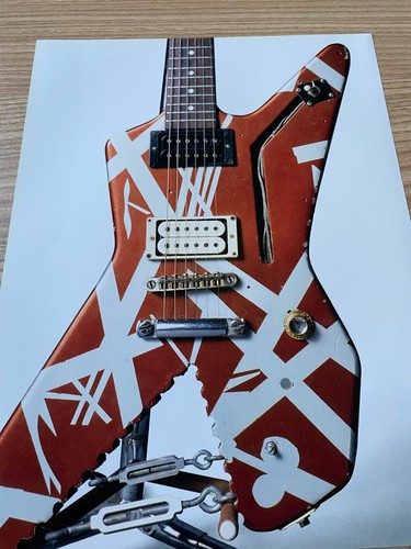 Eddie Van Halen Concert Hands Up & Red Guitar Scenes Book Photograph - Picture 2 of 2