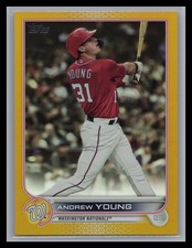 2022 Topps Baseball #404 Andrew Young Gold Foil Washington Nationals