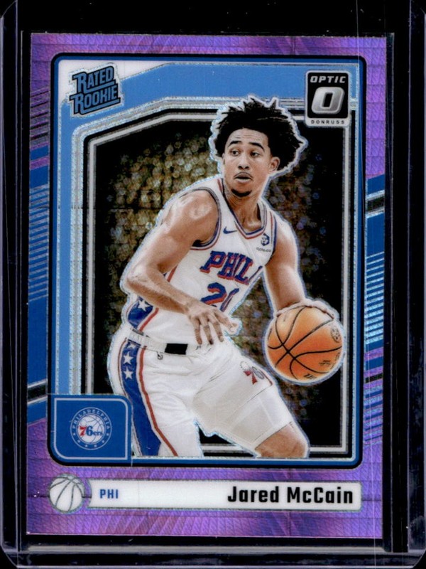 2024-25 Panini Donruss Optic Jared McCain Hyper Pink Prizm RC Rated Rookie #270