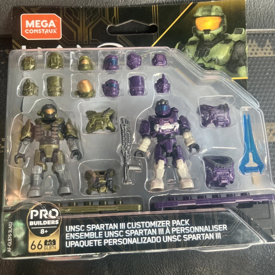 Mega Construx HALO UNSC SPARTAN III CUSTOMIZER PACK Pro Builders 66 Pcs GLB76 - Image 2 of 3