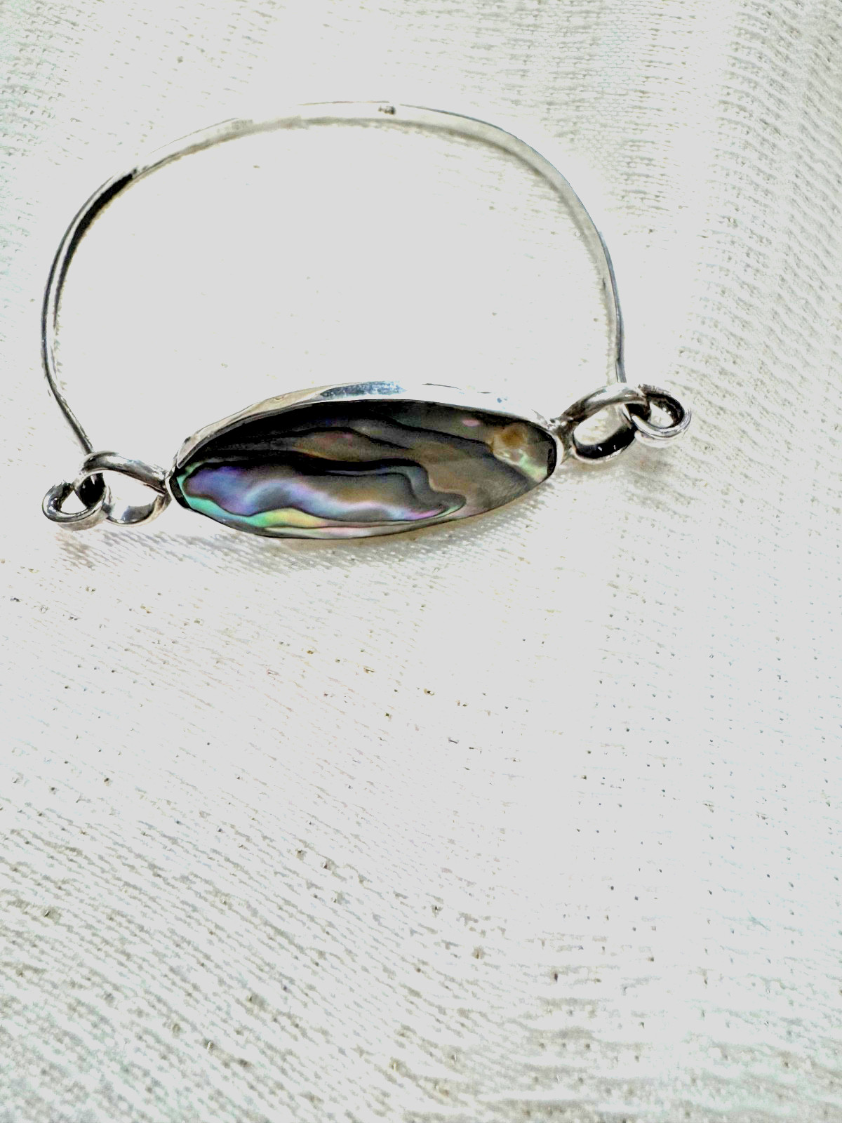 Beautiful Abalone Shell Bangle Bracelet - image 1