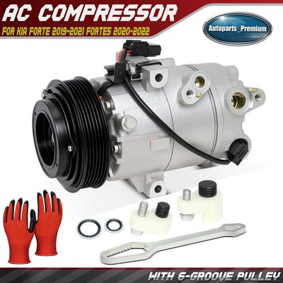 AC Compressor with Clutch for Kia Forte 2019-2021 Forte5 20-22 2.0L 6PK 115MM