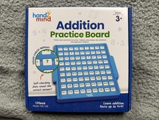 hand2mind Addition Practice Board Ages 3 Self-Checking Math Toy 81 Equations