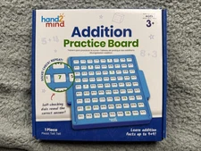 hand2mind Addition Practice Board Ages 3+ Self-Checking Math Toy 81 Equations