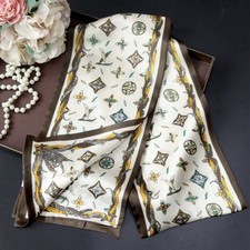 100 Silk Scarf Elegant Lightweight Neck Scarf 145x15 cm 57x6 in