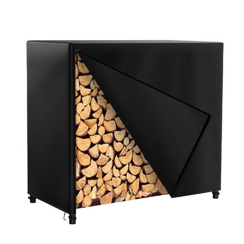 4FT Firewood Rack Cover Waterproof, Fire Wood Storage Holder Covers Heavy Dut...