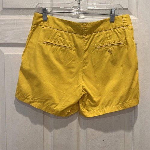 J Crew Women Mid Rise Cotton Chino Shorts Size 6 Yellow Lightweight - Picture 4 of 6