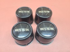 Western Black Custom Wheel Center Cap 99-2658 Antique Vintage Mag Wheel