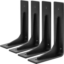 6"X 4"Shelf Brackets,L Shelf Bracketsn, Vertical Angle, Premium Alloy Metal Heav