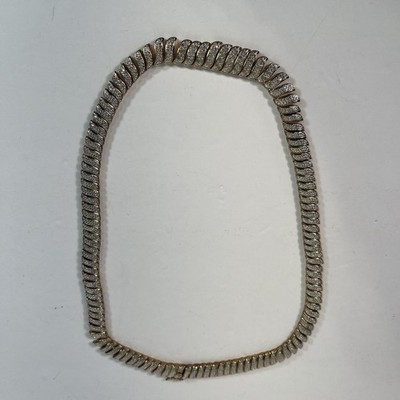 Gestempelte CL Sterlingsilber goldfarbene Kleopatra Gliederkette Halskette