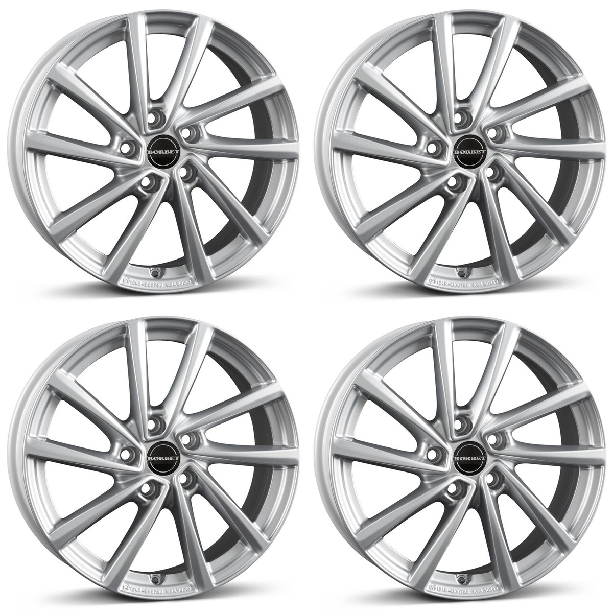 4 Borbet Wheels V 7.0x19 ET45 5x114.3 SIL for Mazda CX-5 MX-30 | eBay
