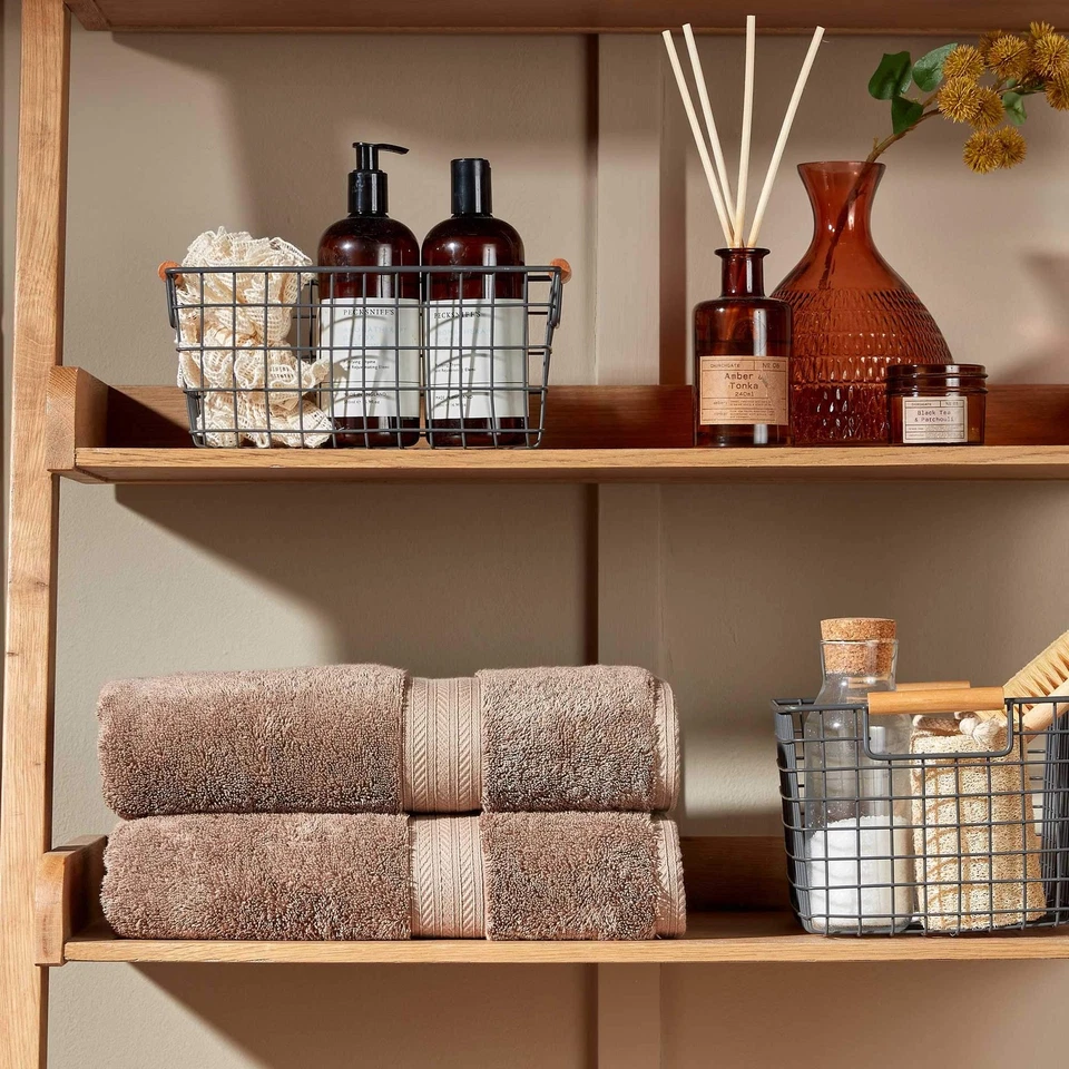 Juego de toallas Renaissance 6 piezas | Marrón visón | 100% algodón egipcio | Lujoso... Foto 2 de 4