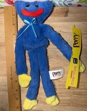 Poppy Playtime Smiling Huggy Wuggy Plush Blue Character, 11  W/ Belcro Hand Fee