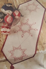 Indygo Junction Vintage Christmas #IJ672 table runner with tassels, holiday deco