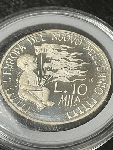 San Marino 1998 Large Proof Silver 10000 L Millenium-Child