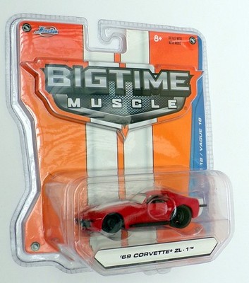 Jada Bigtime Muscle Maßstab 1:64 12006 - 1969 Chevrolet Corvette ZL-1 - rot/weiß