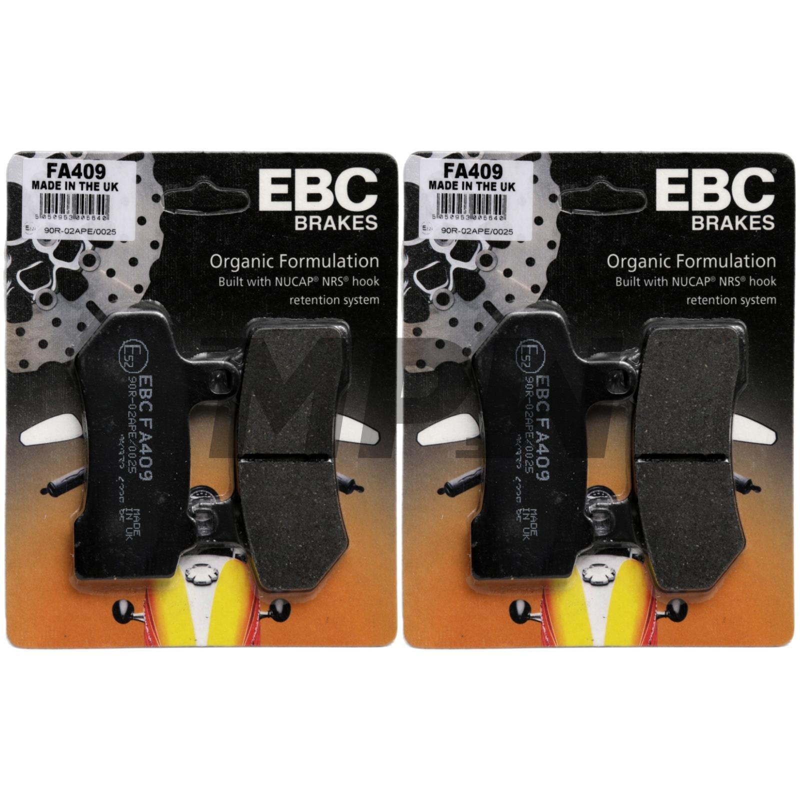 HARLEY Touring FLTR Road Glide 08-09 EBC FA409 Organic Brake Pads Front L&R