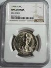 1944-D Walking Liberty Half Dollar -90% Silver- Uncirculated Details NGC CLEANED