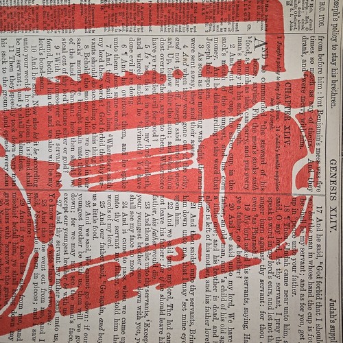 Beatbox Reclaimed Holy Bible Page Original Artwork By Blink Friction Signed New - Picture 2 of 7