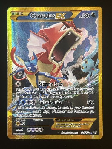 Pokémon TCG Gyarados EX 123/122 Breakpoint Secret Rare Full Art Holo ENG 2016