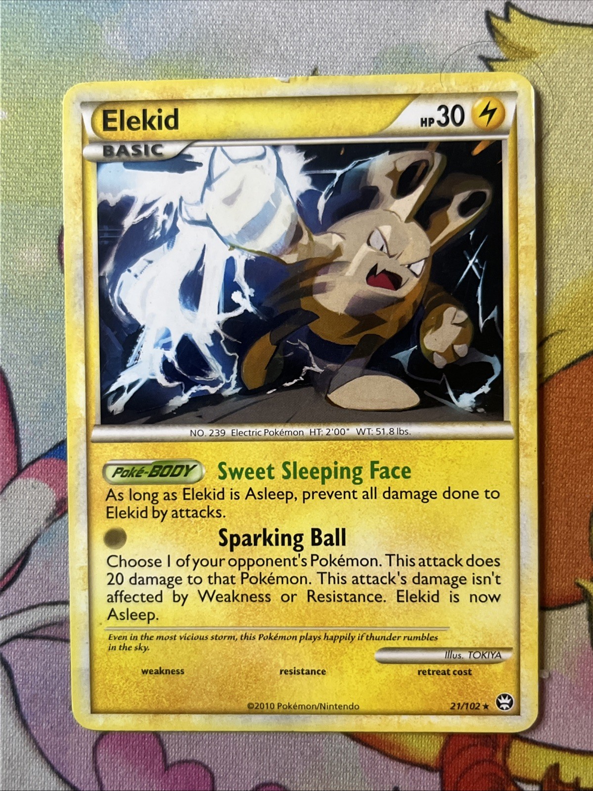 Elekid 21/102 HS Triumphant Rare HeartGold Soul Silver Pokemon Card LP