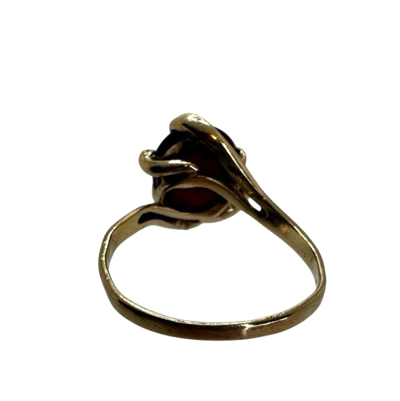 Solid 10K Dark Red Ruby Ring Size 5.25 - image 3