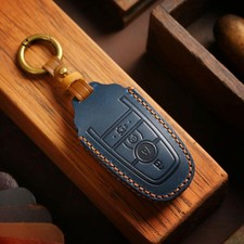 Stylish Leather Key Fob Case Protector fits Ford Explorer Mondeo Focus Models