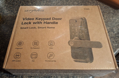 ARPHA Smart Video Door Lock 6-in-1 Keyless Entry Wi-Fi Deadbolt Handle Doorbell