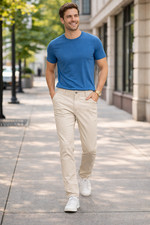 Collars  Co Men's 32x32 Stone CEO Tech Pull on Five Pocket Pants Stretch Pants