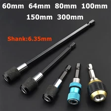 6.35mm Hex Shank Extension Rod Impact Driver Tools Socket Adapter Drill Bits Set