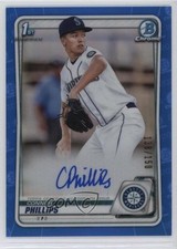 2020 Bowman Draft Chrome Picks Blue Refractor 138/150 Connor Phillips Auto 0hz1