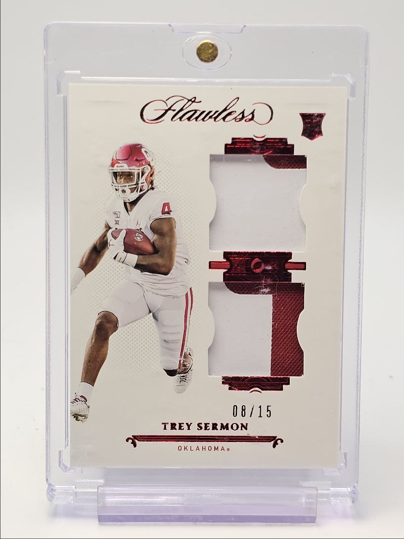 Trey Sermon Panini Flawless Collegiate Rookie Dual Patches #RDP25 Ruby