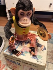 MUSICAL JOLLY CHIMP VINTAGE DAISHIN TOY STORY CLAPPING CYMBAL MONKEY