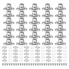 30Pcs Twist Lock Clasp Common Sense Fasteners Lock with Screws Silver