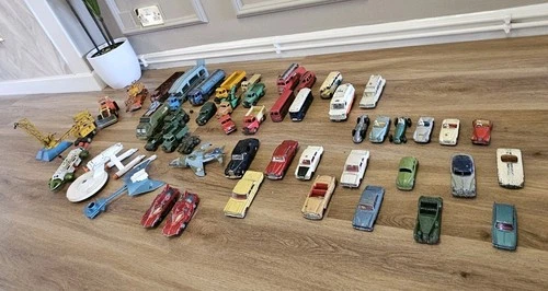 Large Job Lot Of 50+ Assorted Vintage Dinky Diecast Vehicles