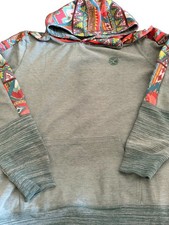 Hooey Canyon Teal Green Hoodie Sweatshirt Size Large Western Aztec Pattern