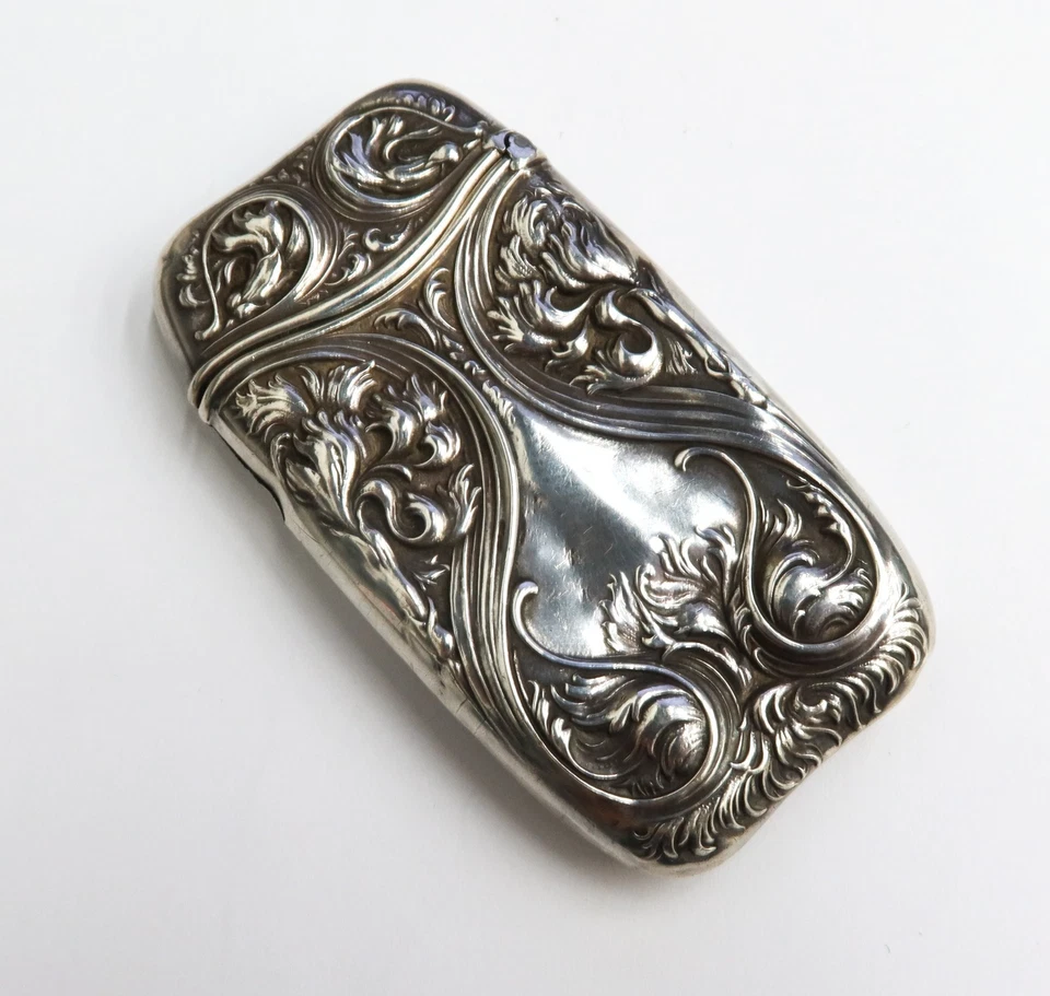 Estuche R. Wallace & Sons Plata Esterlina Vesta Match Holder #376 circa 1900 Foto 4 de 4