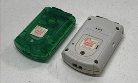 Lot of 2 SEGA DreamCast Visual Memory Units (HKT-7000) Grey/Green