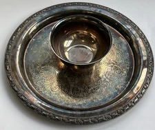 1970’s Oneida Silver Plate Park Lane Chip-and-Dip Server - Beautiful Patina!