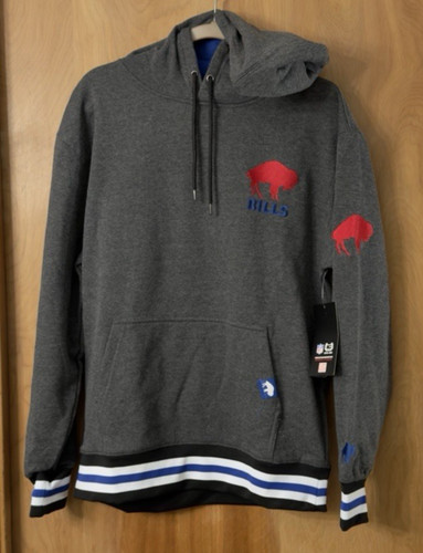 NFL Team Apparel Men's Buffalo Bills Heather Gray Sweatshirt Hoodie Size L NWT