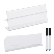 20 Pack 3.9" x 1.8" Wood Shelf Label Holder Plastic Clip for 20mm-25mm Shelves