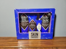 Jack Black Skin Saviors Mens Facial Care Set Moisturizer, Cleanser & Eye Cream