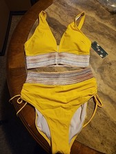 Blooming Jelly Bikini Size M Top and Bottom High Waist Brand New with Tags