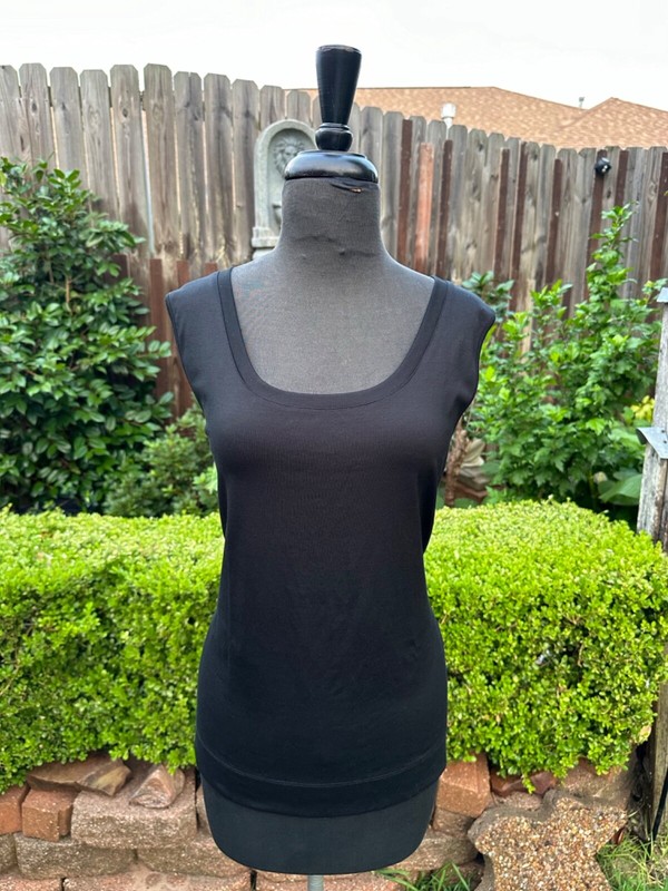 NWOT LAFAYETTE 148 Cotton Rib Scoop Neck Sz XL Blouse Tank Top Shell Saks Neiman