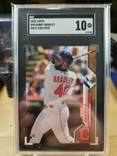 2020 Topps Bobby Bradley RC #40 Gold 1302/2020 SGC 10 GEM MINT INDIANS