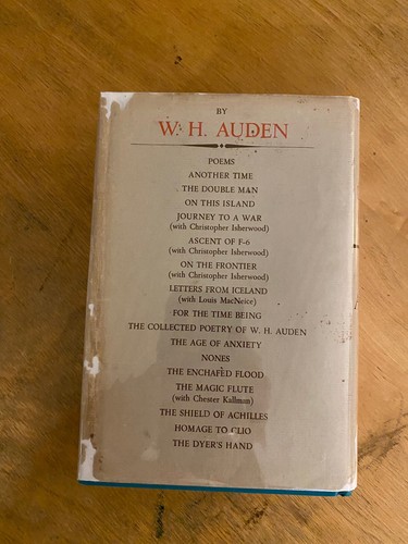 W H AUDEN / The Dyer's Hand and Other Essays First Edition 1962 HC/DJ - Picture 8 of 8